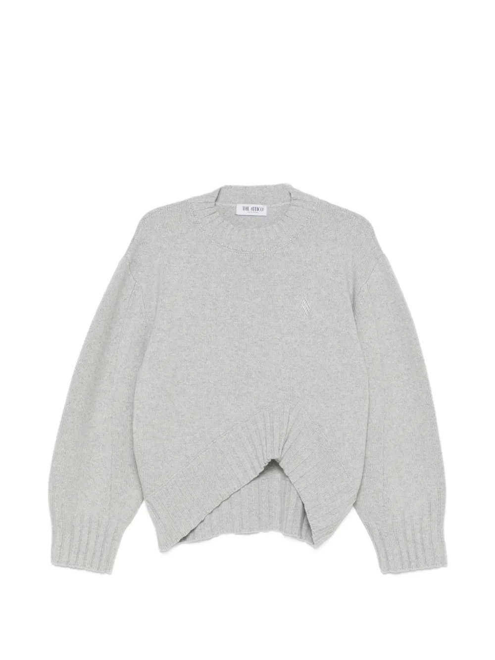 The Attico asymmetric-hem sweater - Grigio
