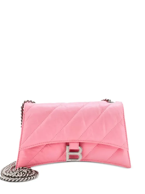 Balenciaga Crush キルティング ショルダーバッグ XS | ピンク 