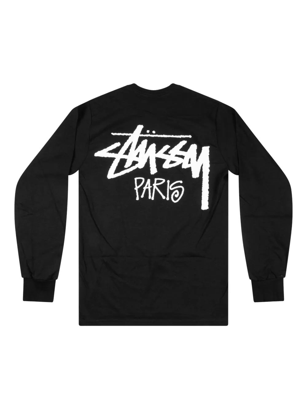 St&uuml;ssy round-neck long-sleeve top - Zwart