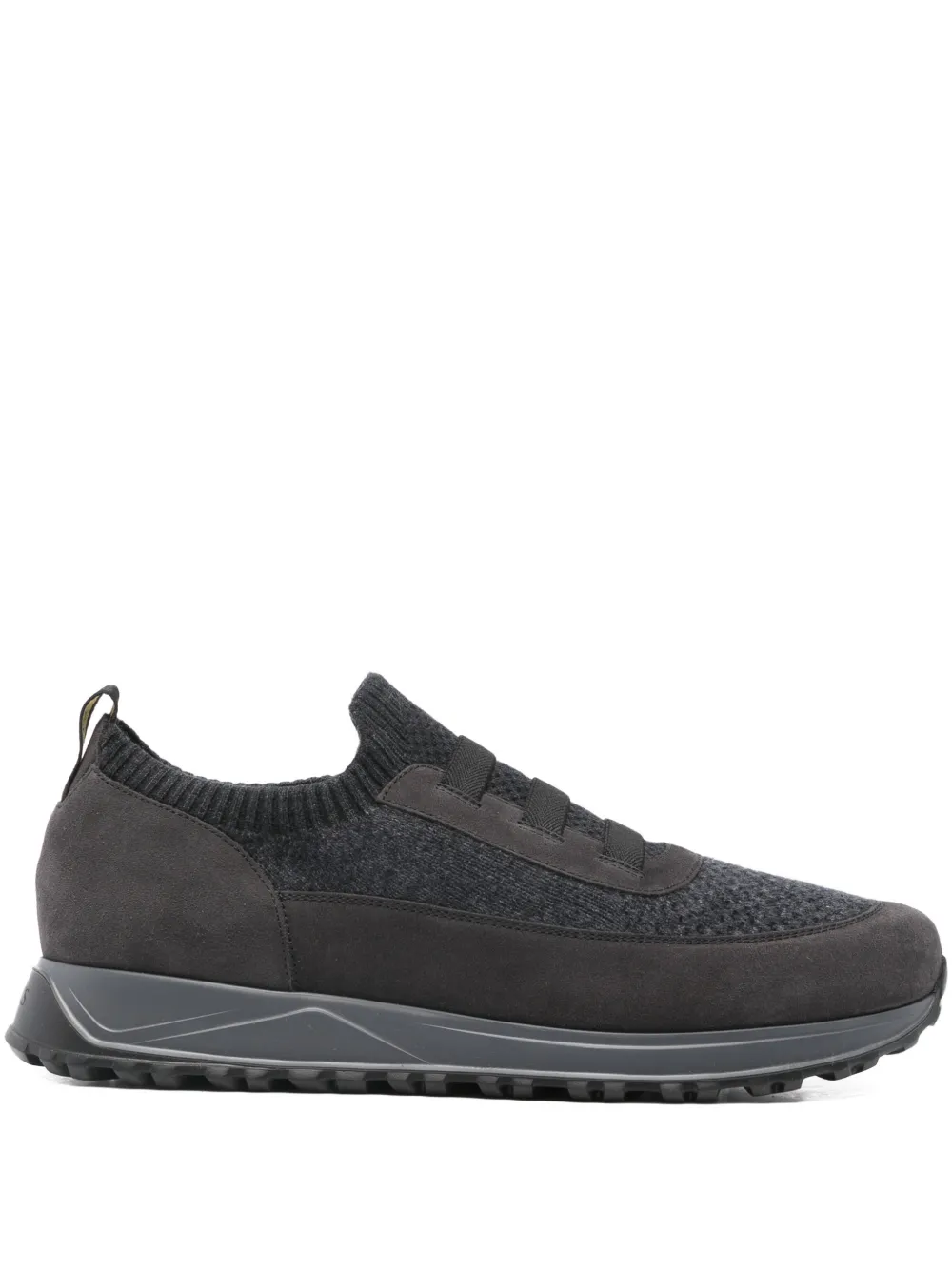 Doucal's ribbed-panel sneakers - Marrone