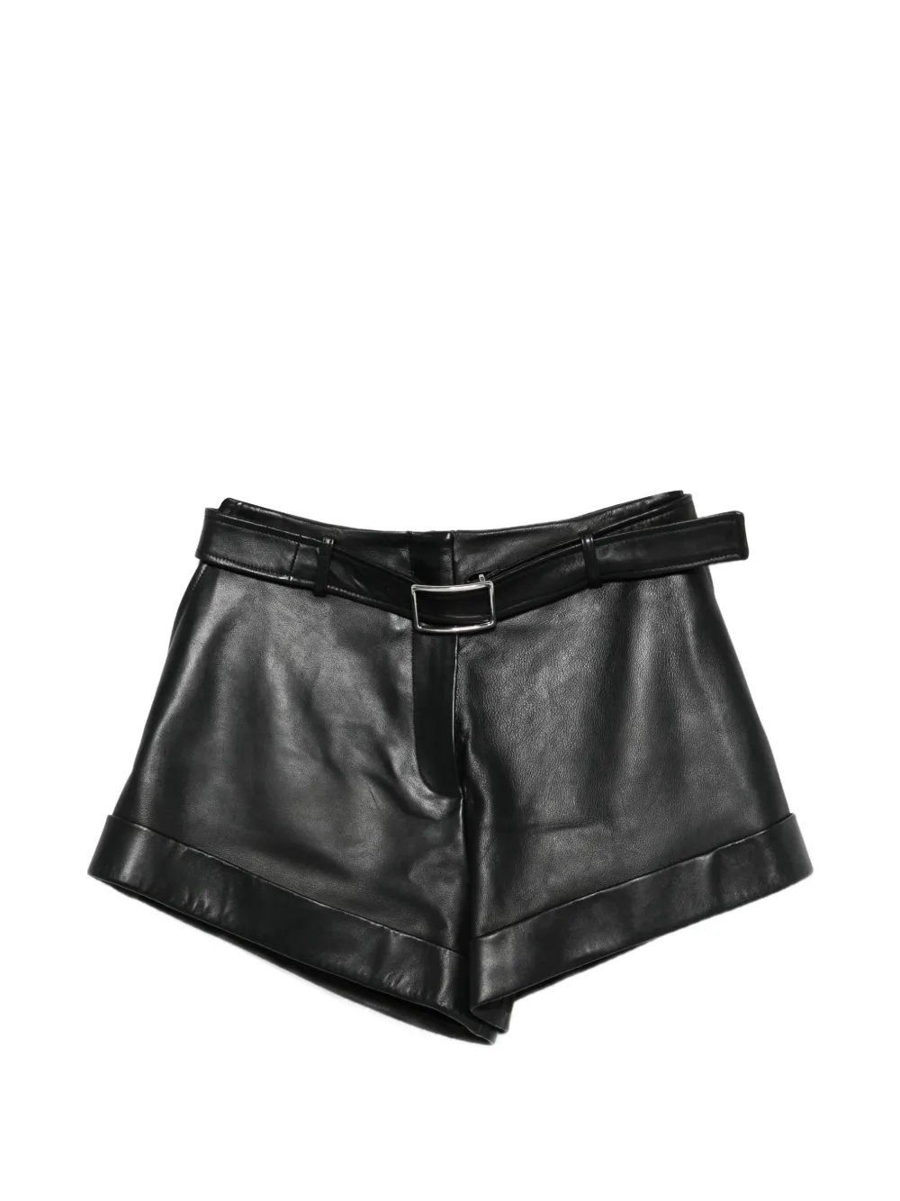 Sportmax leather shorts - Nero