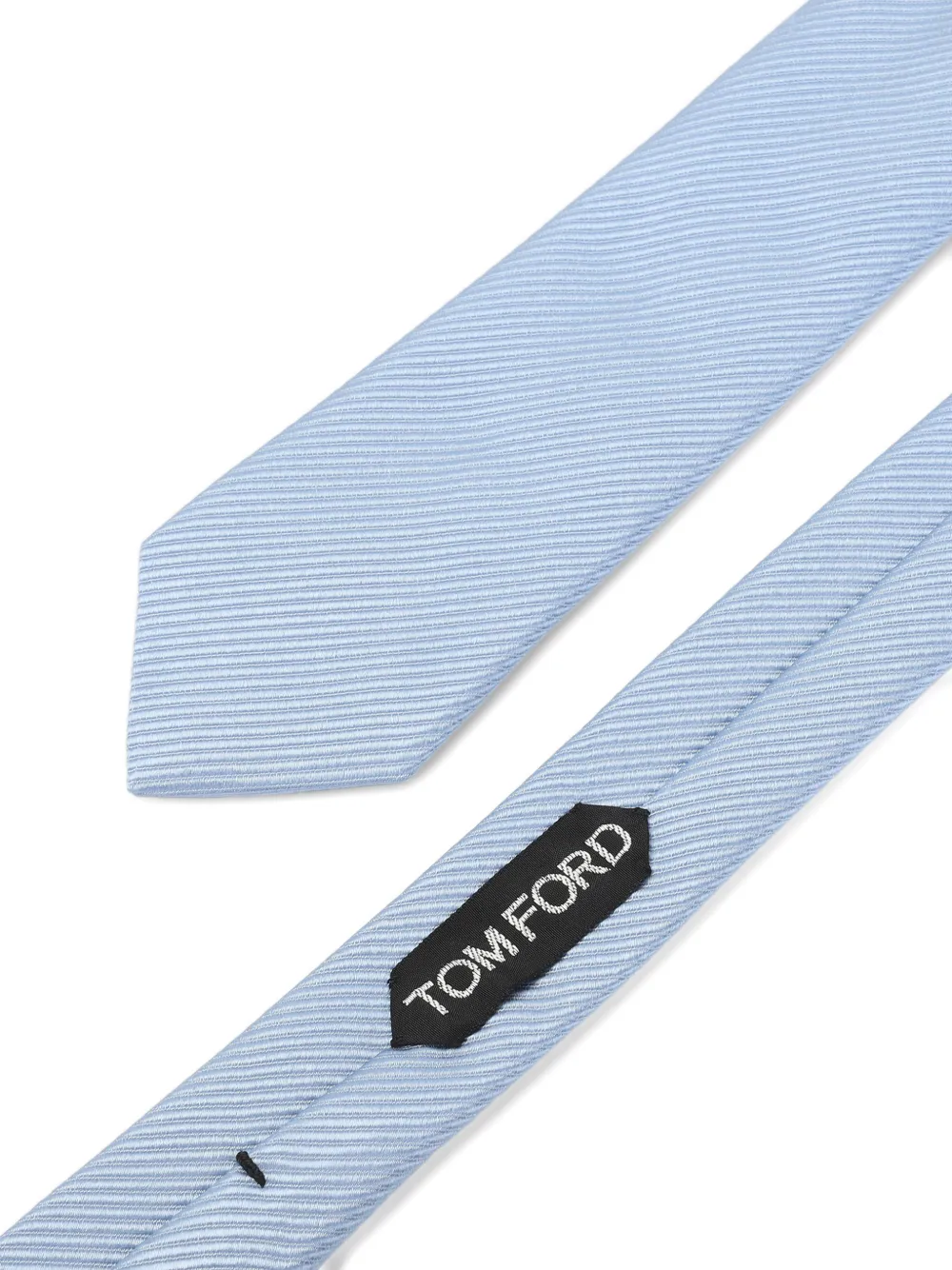 TOM FORD ribbed silk tie - Blauw