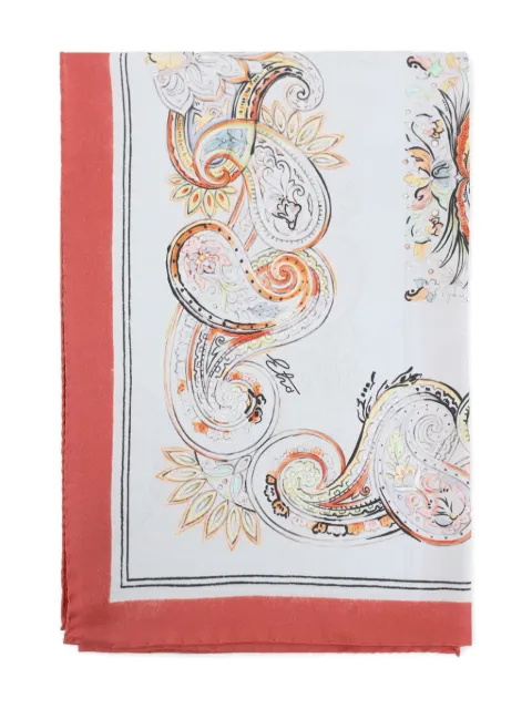 ETRO paisley-print border-detail scarf