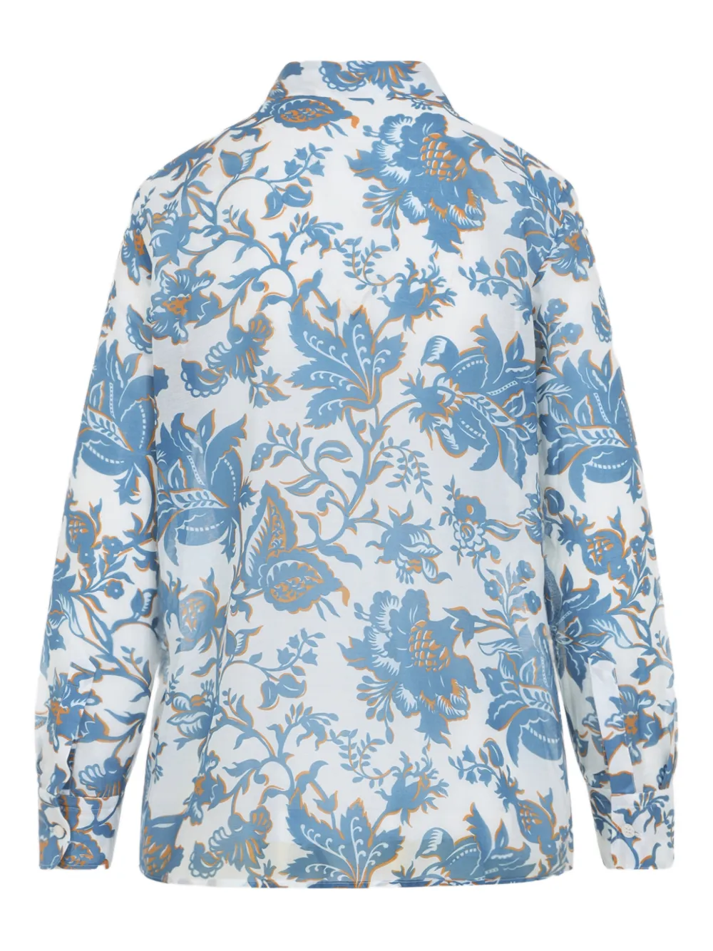 ETRO floral-print buttoned shirt - Wit