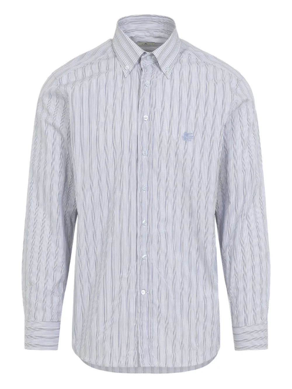 ETRO striped logo-detail shirt - Bianco