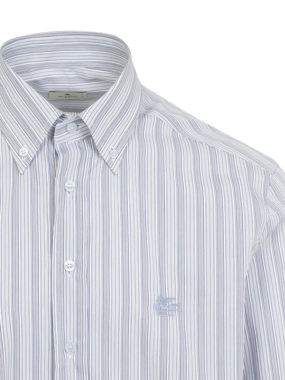 ETRO Overhemd met gestreept logo-detail Wit