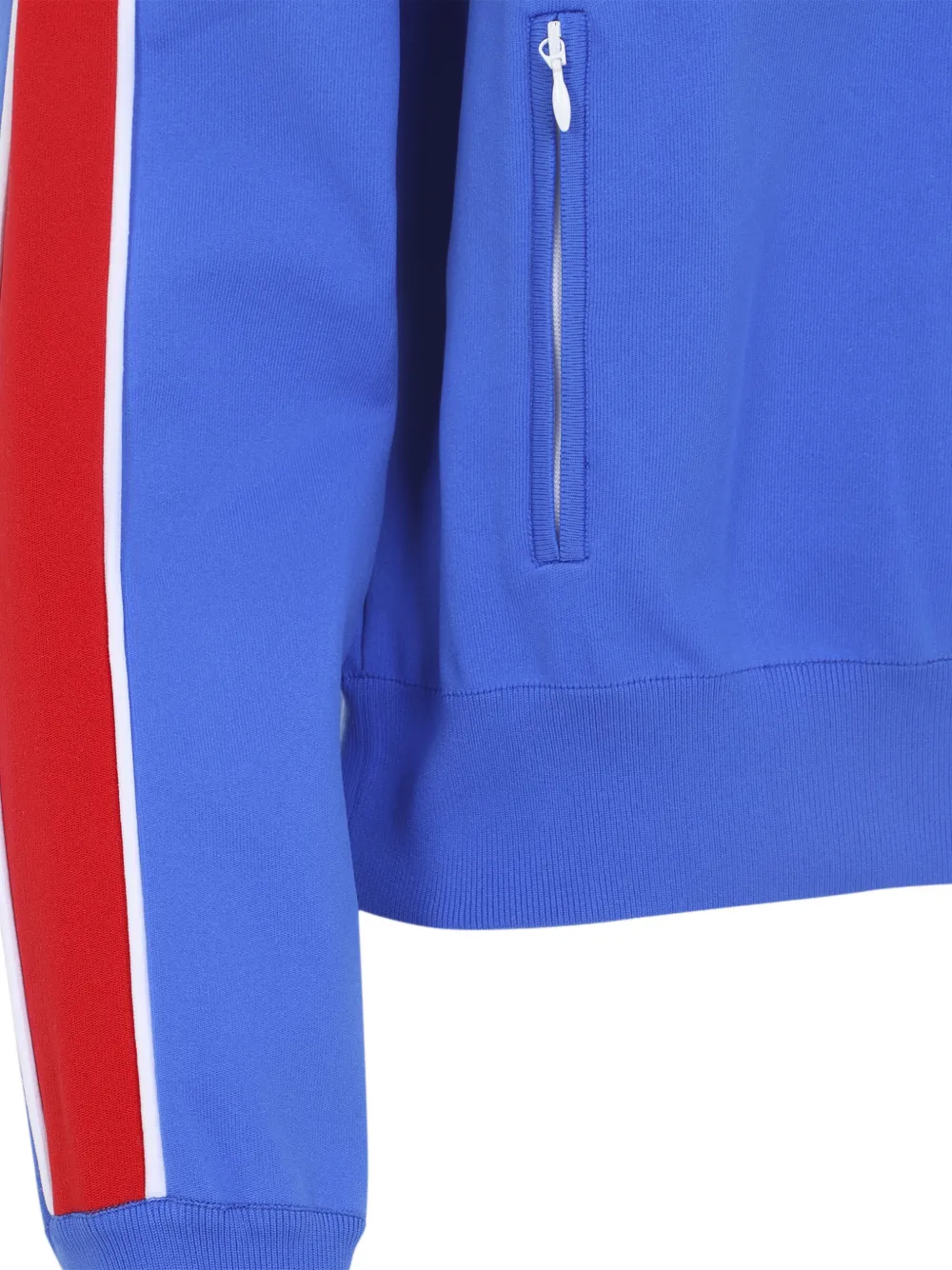 Miu Gestreepte sweater met rits Blauw
