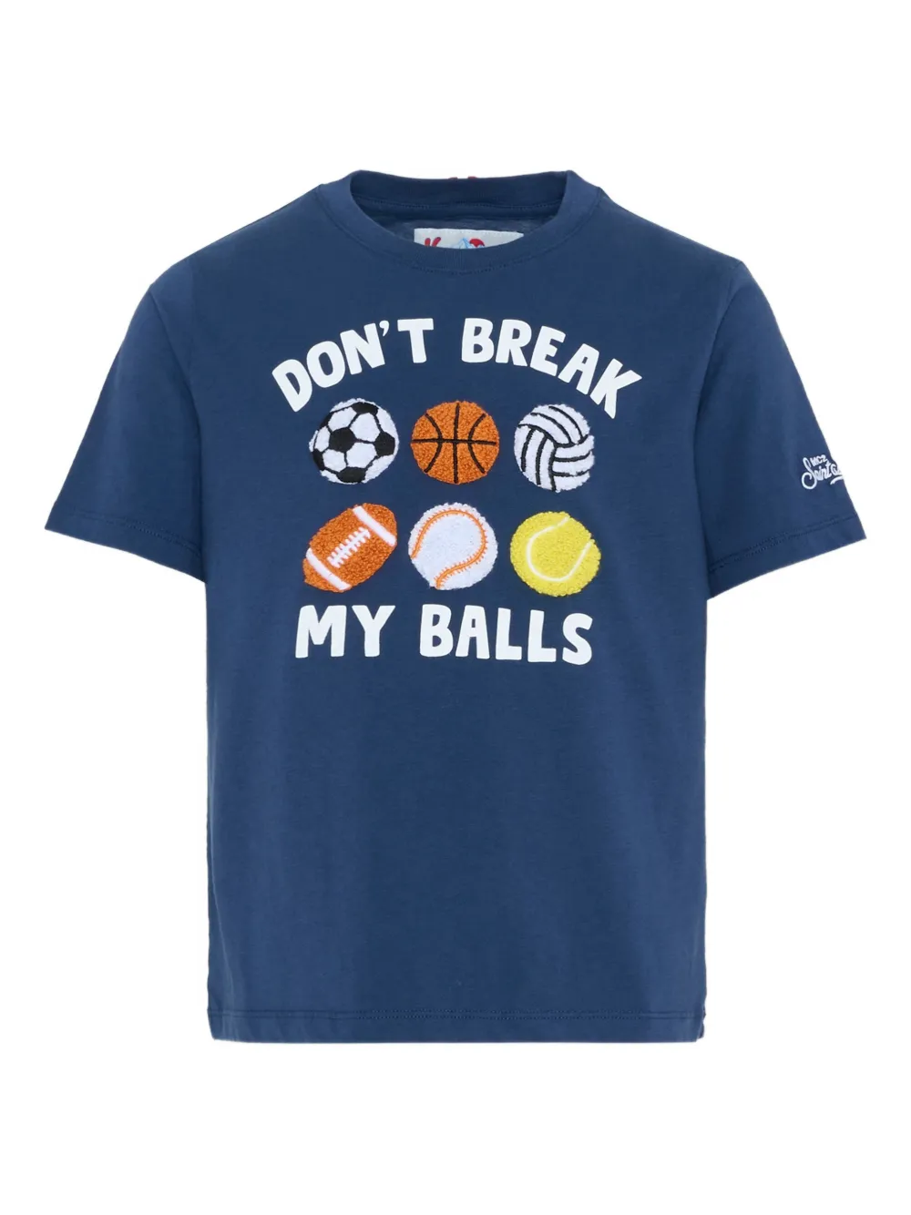MC2 Saint Barth Kids ball-motif short-sleeve T-shirt - Blu