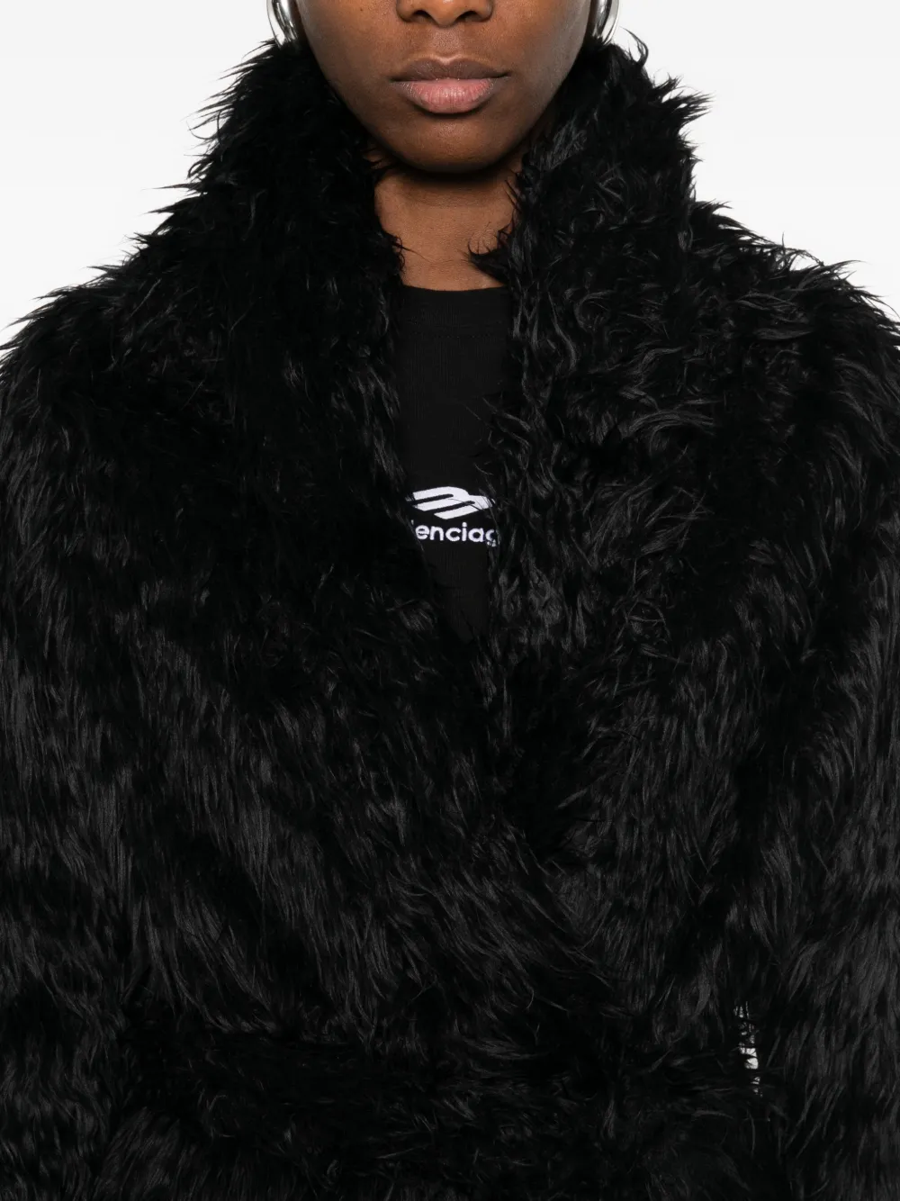 Balenciaga Jack met imitatiebont Zwart
