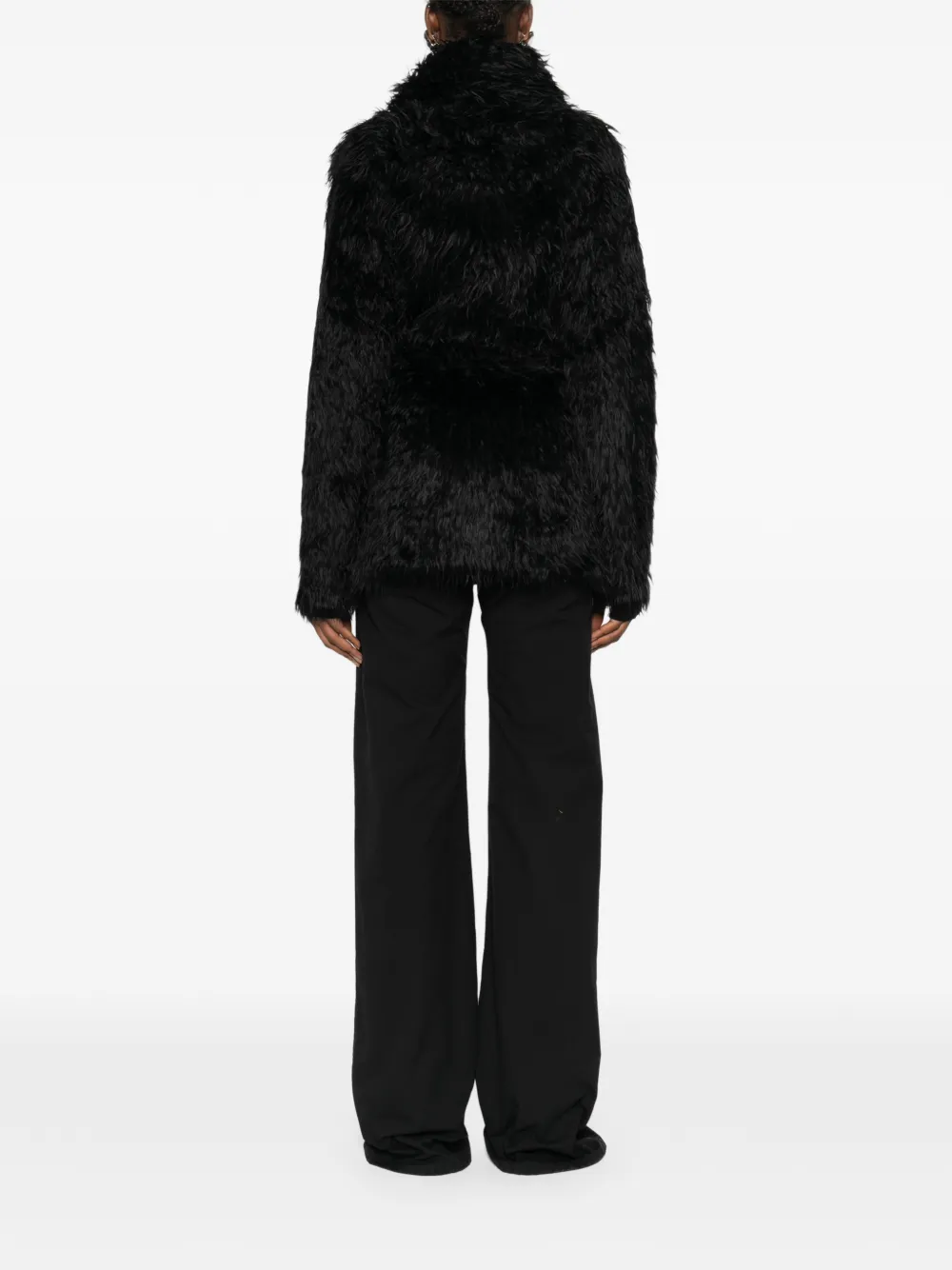 Balenciaga Jack met imitatiebont Zwart