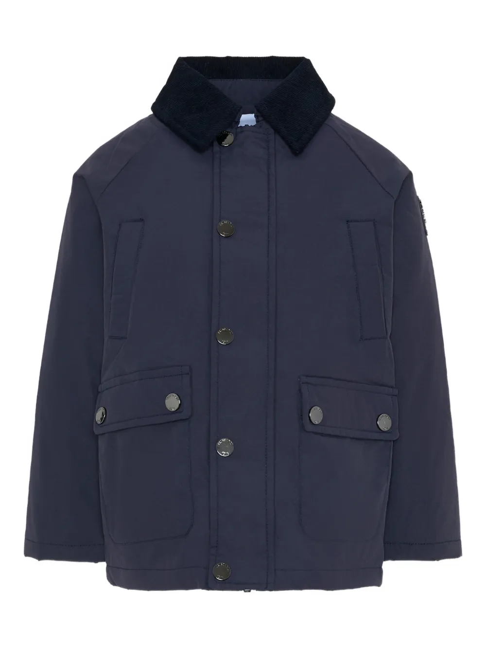 Trussardi Junior Kids' Corduroy Collar Pocket Jacket In Blue