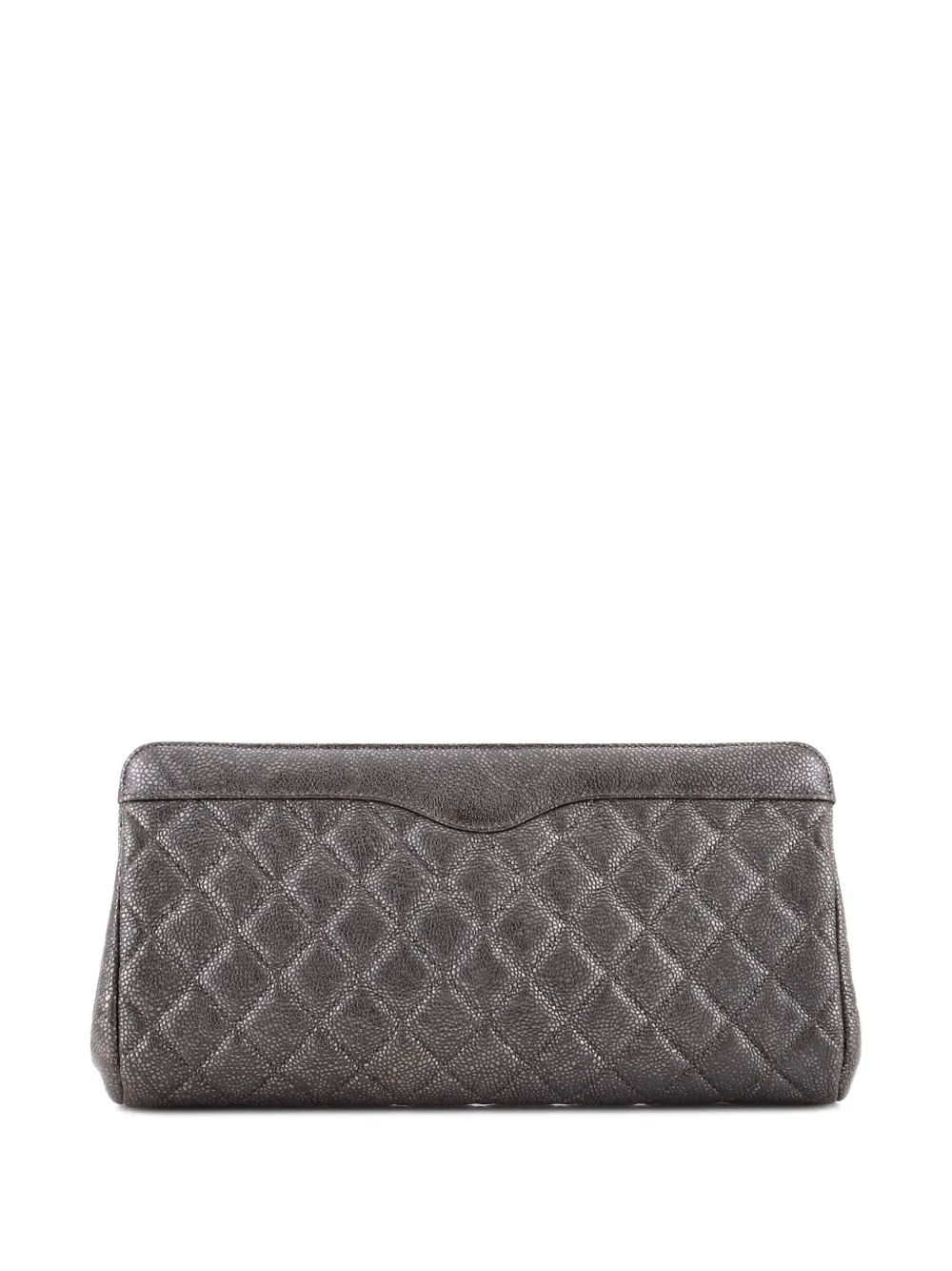 CHANEL Pre-Owned CC Frame Quilted Caviar Large clutch bag | Pre-Owned | Image 2