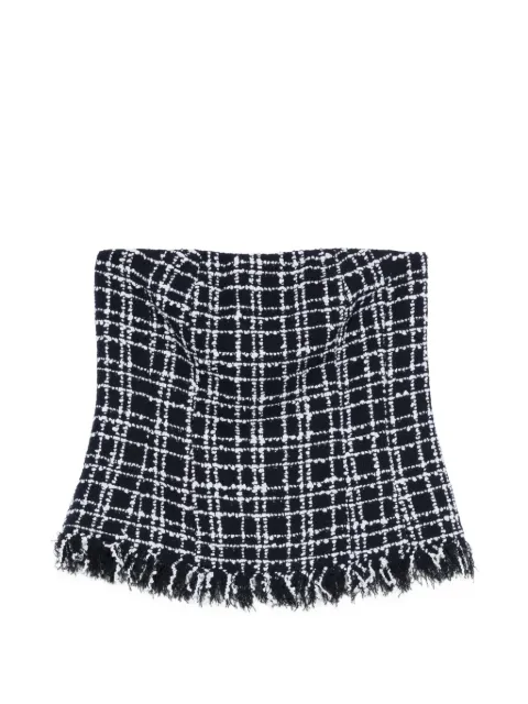 THELAURENT tweed-effect corset blouse 