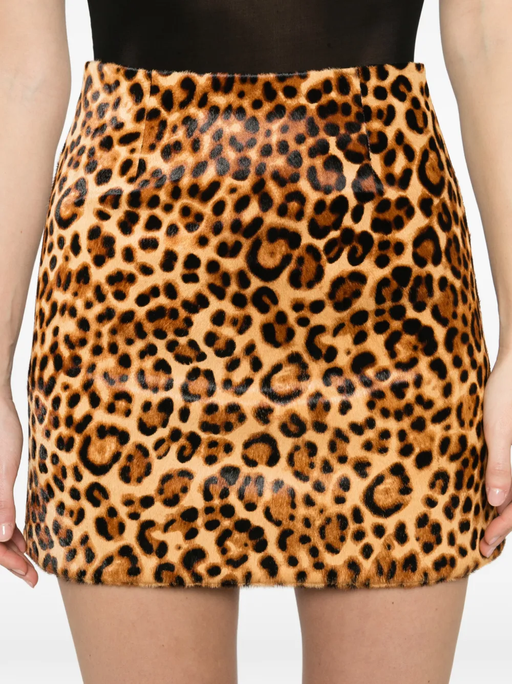 Animal-Print Mini Skirt