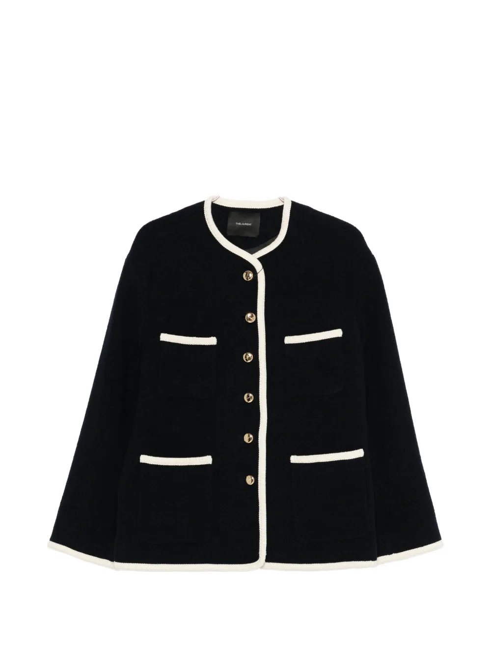 THELAURENT button-up tweed jacket - Blu