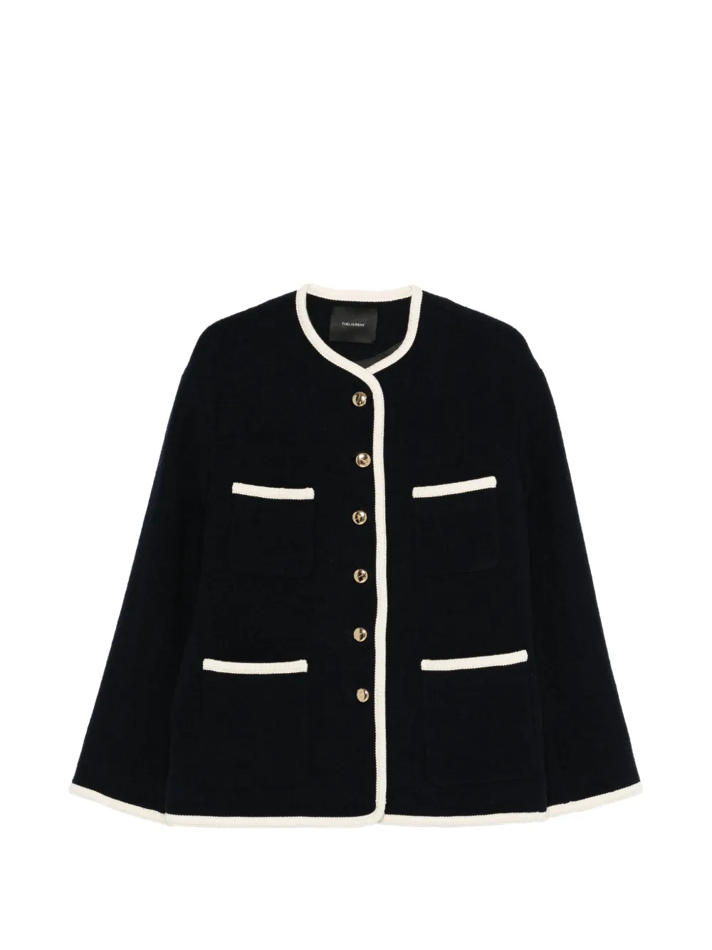 THELAURENT button-up tweed jacket - Blu