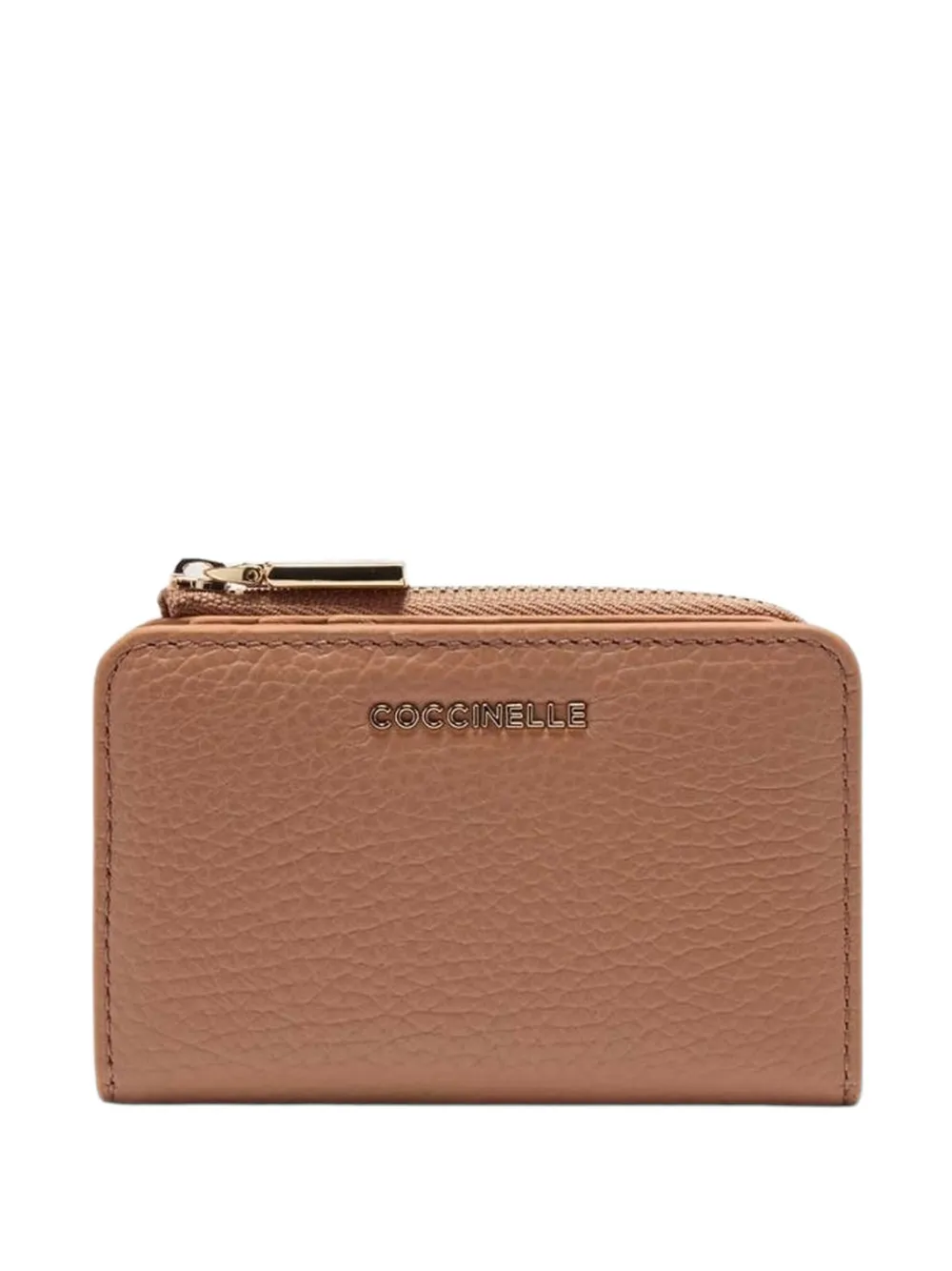 Coccinelle metallic card holder - Marrone