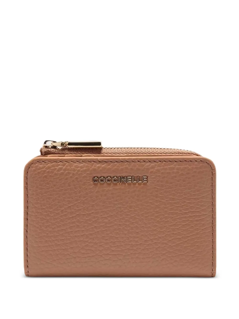 Coccinelle metallic card holder - Marrone