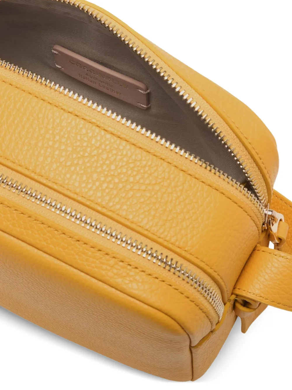 Coccinelle Malory leren crossbodytas Geel