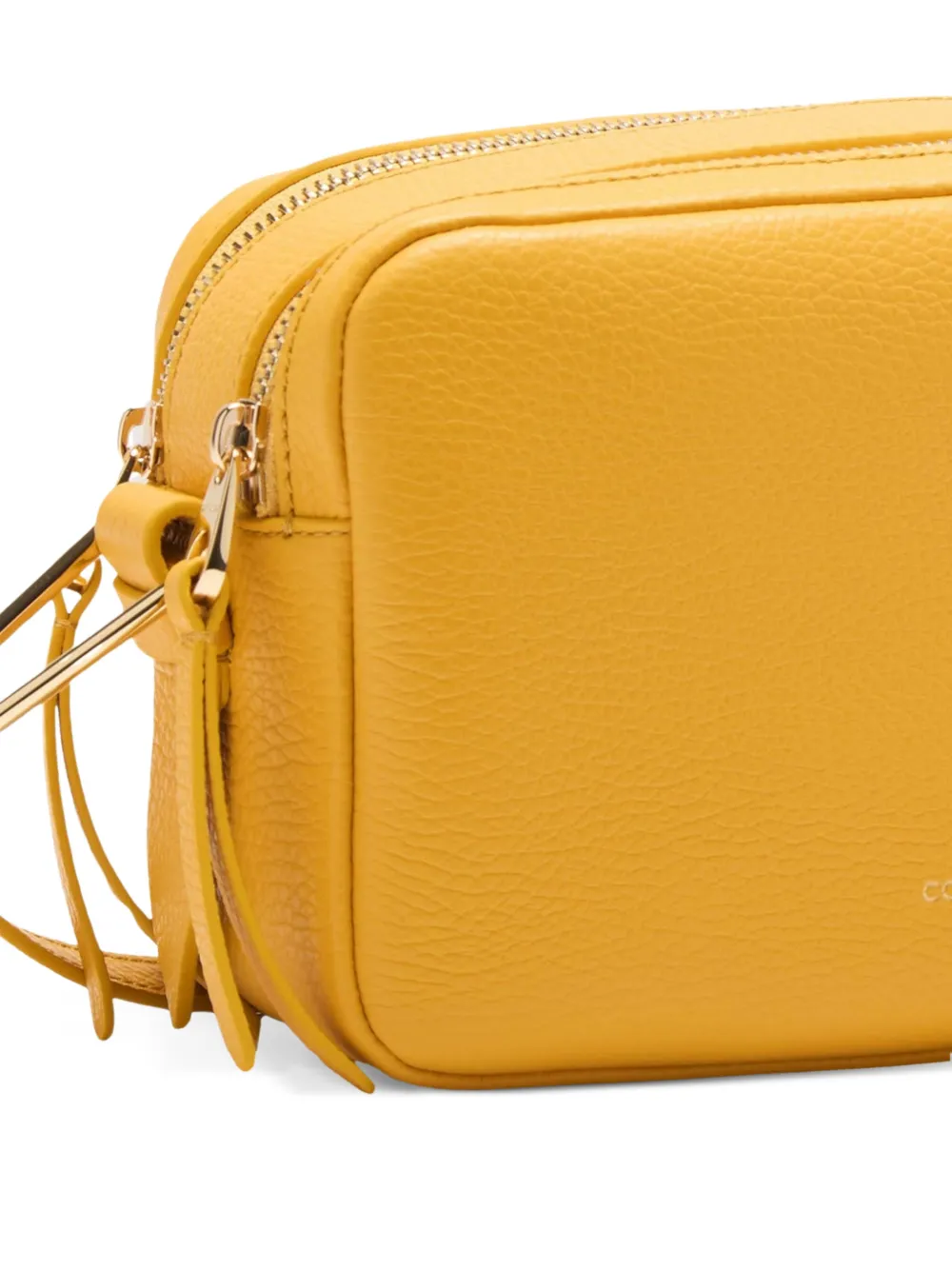 Coccinelle Malory leren crossbodytas Geel