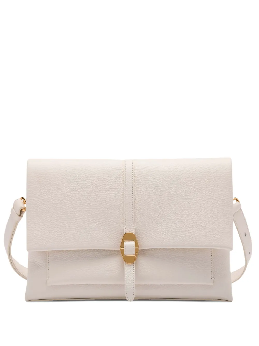 Coccinelle dorian buckle shoulder bag - Bianco