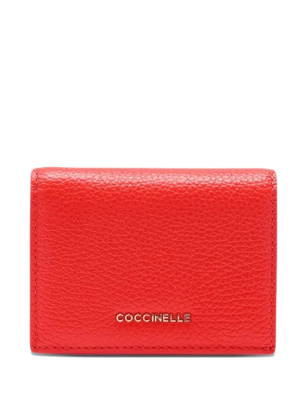 Coccinelle metallic flap wallet - Rosso