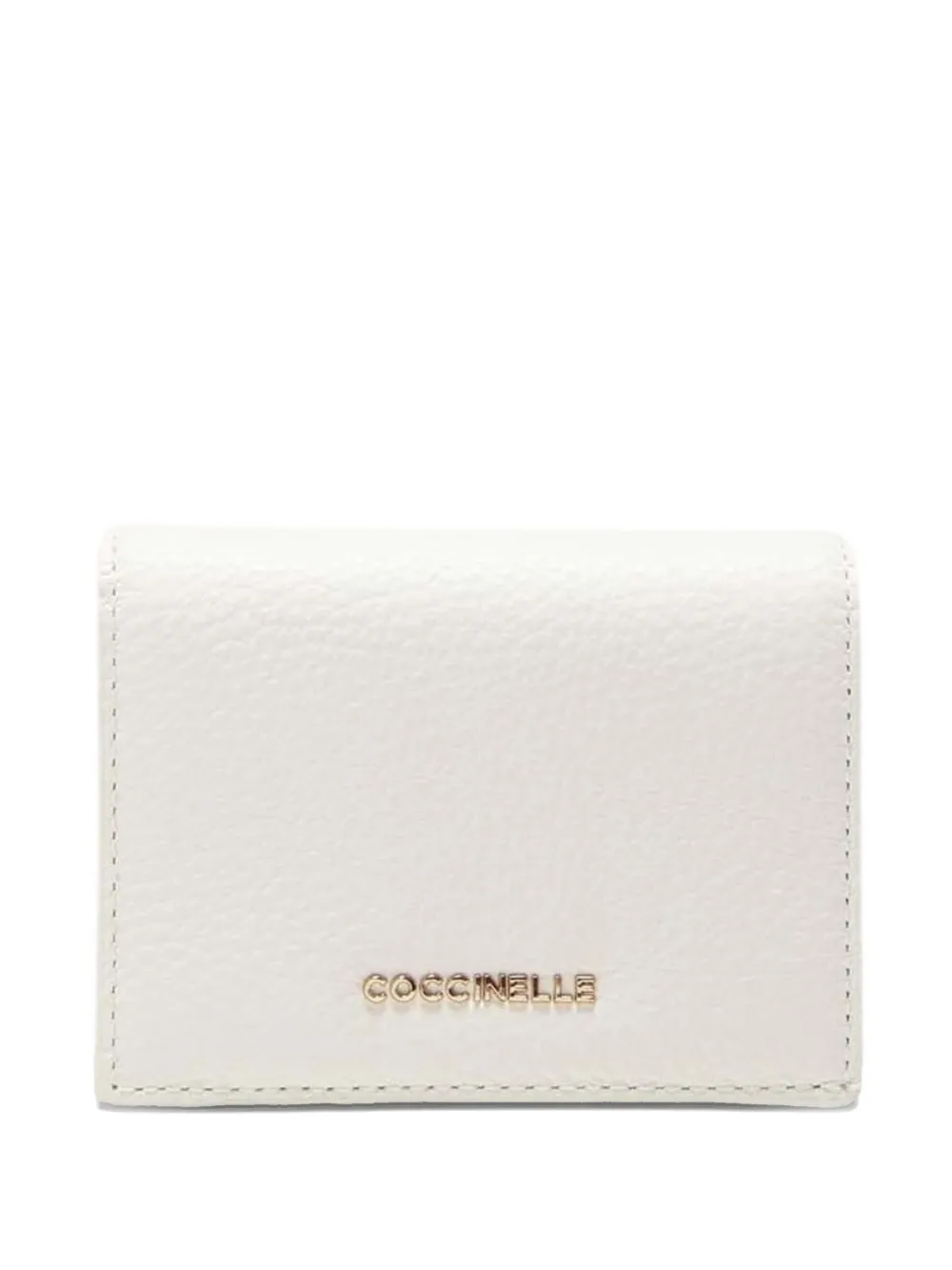 Coccinelle metallic-logo wallet - Bianco