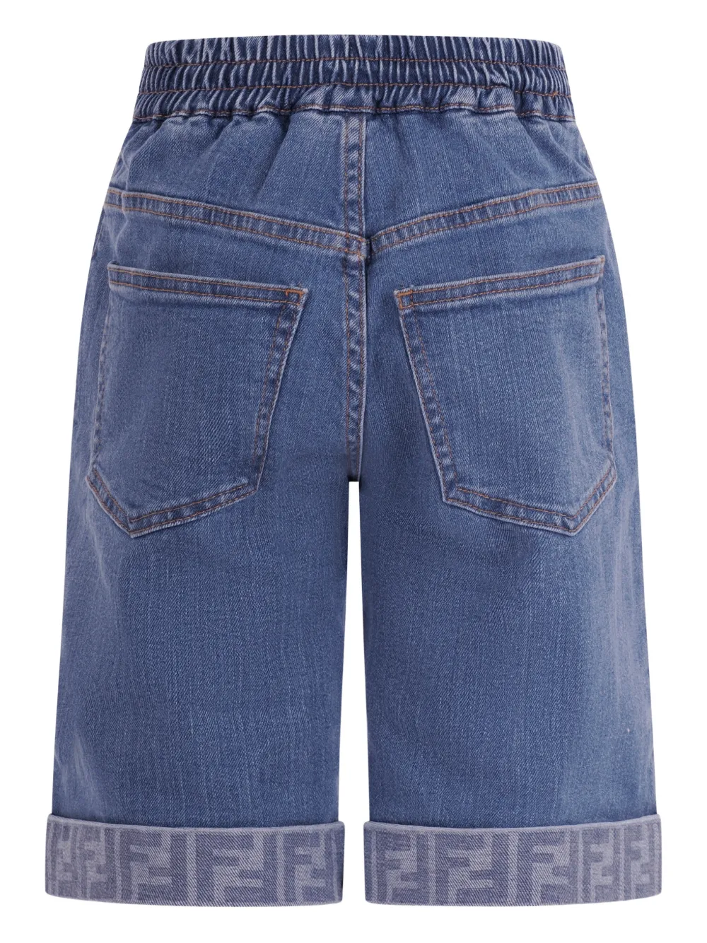  Fendi Kids Vaqueros Con Ribete Ff - Azul 