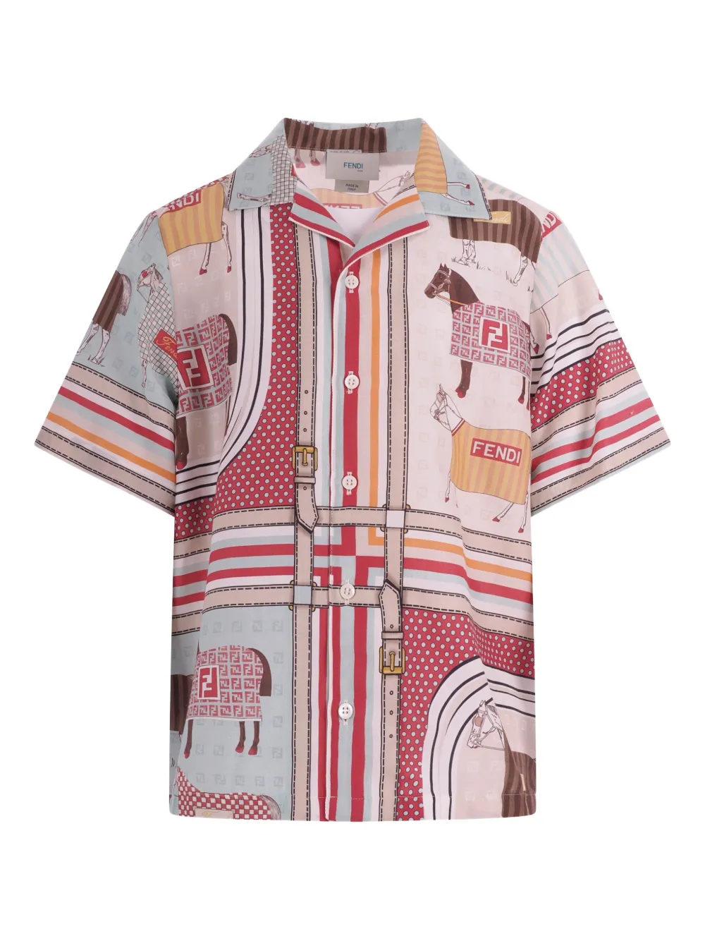 Fendi Kids horse-print top - Nude