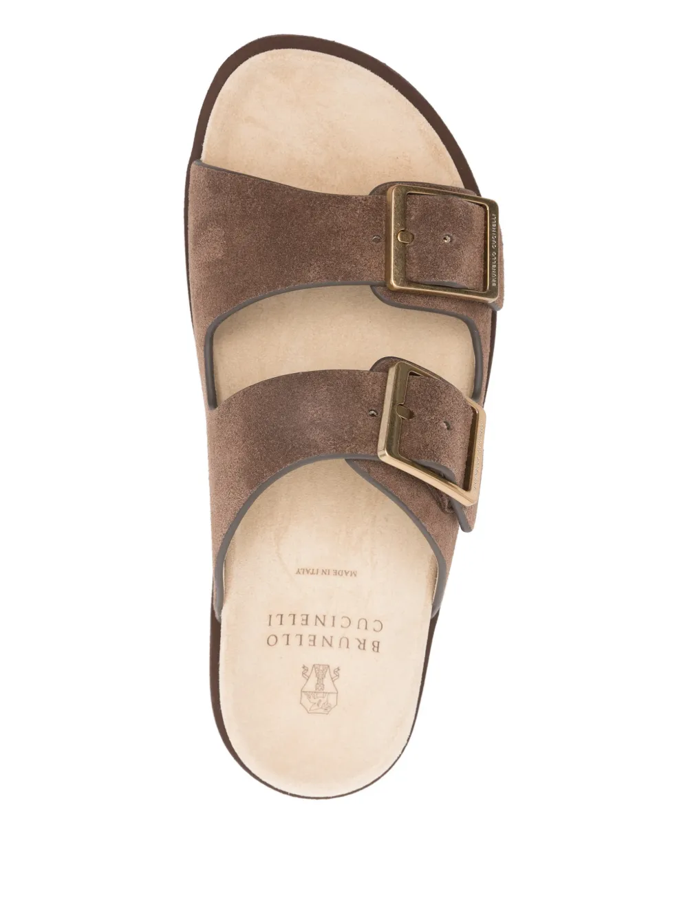 Brunello Cucinelli Sandalen met gesp Bruin