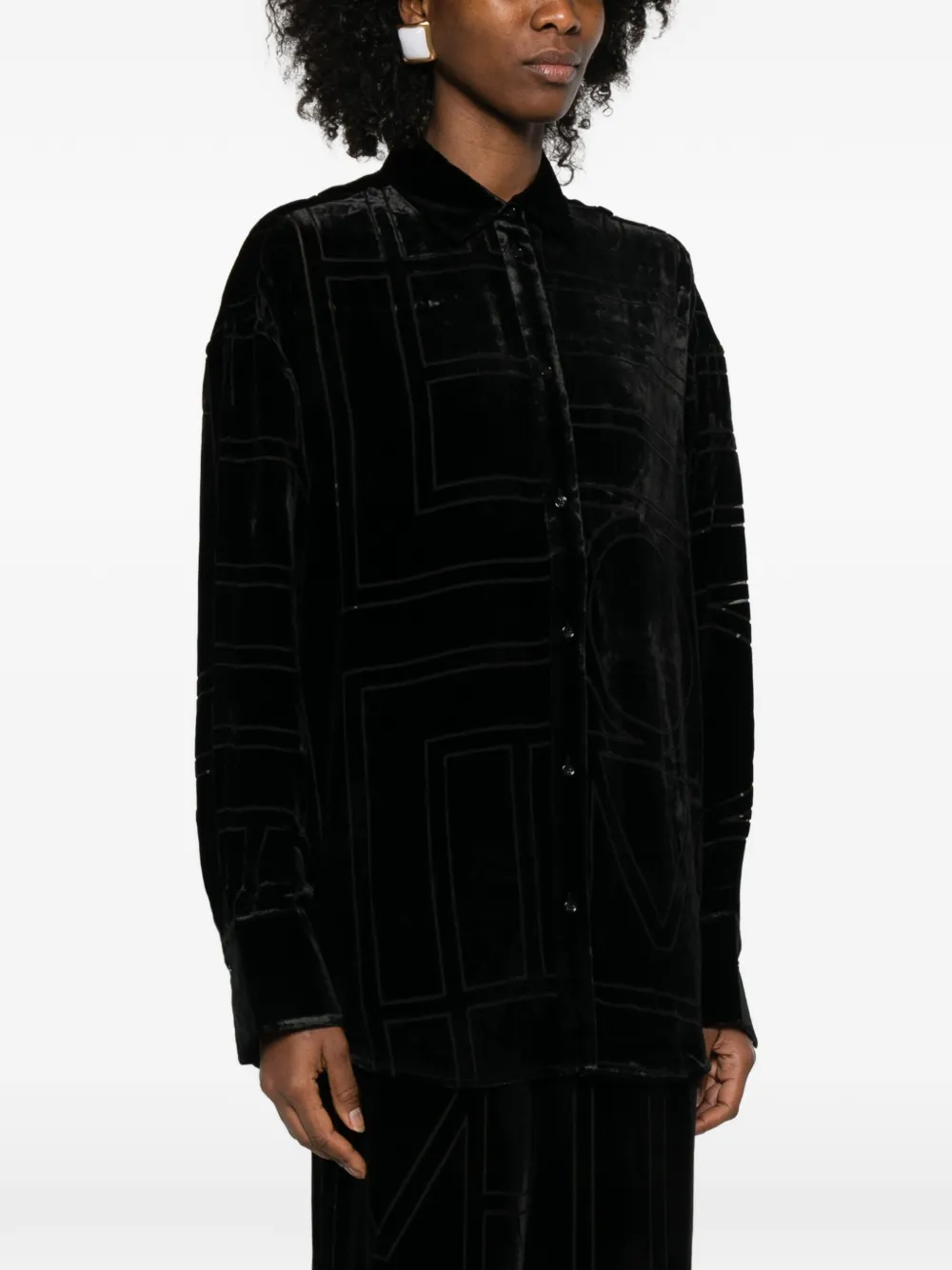 TOTEME Fluwelen blouse Zwart