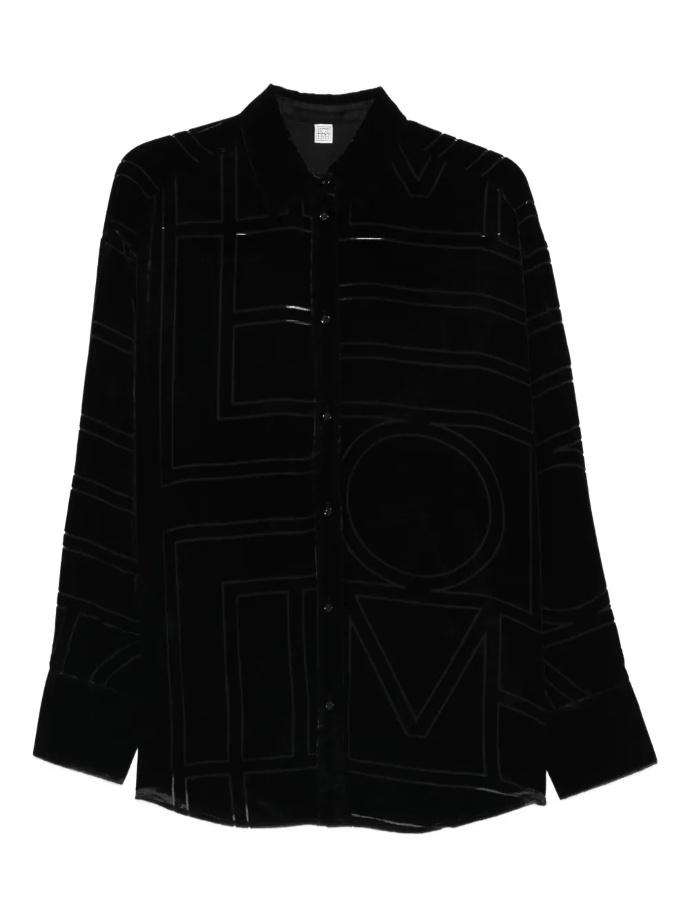 TOTEME velvet shirt - Nero