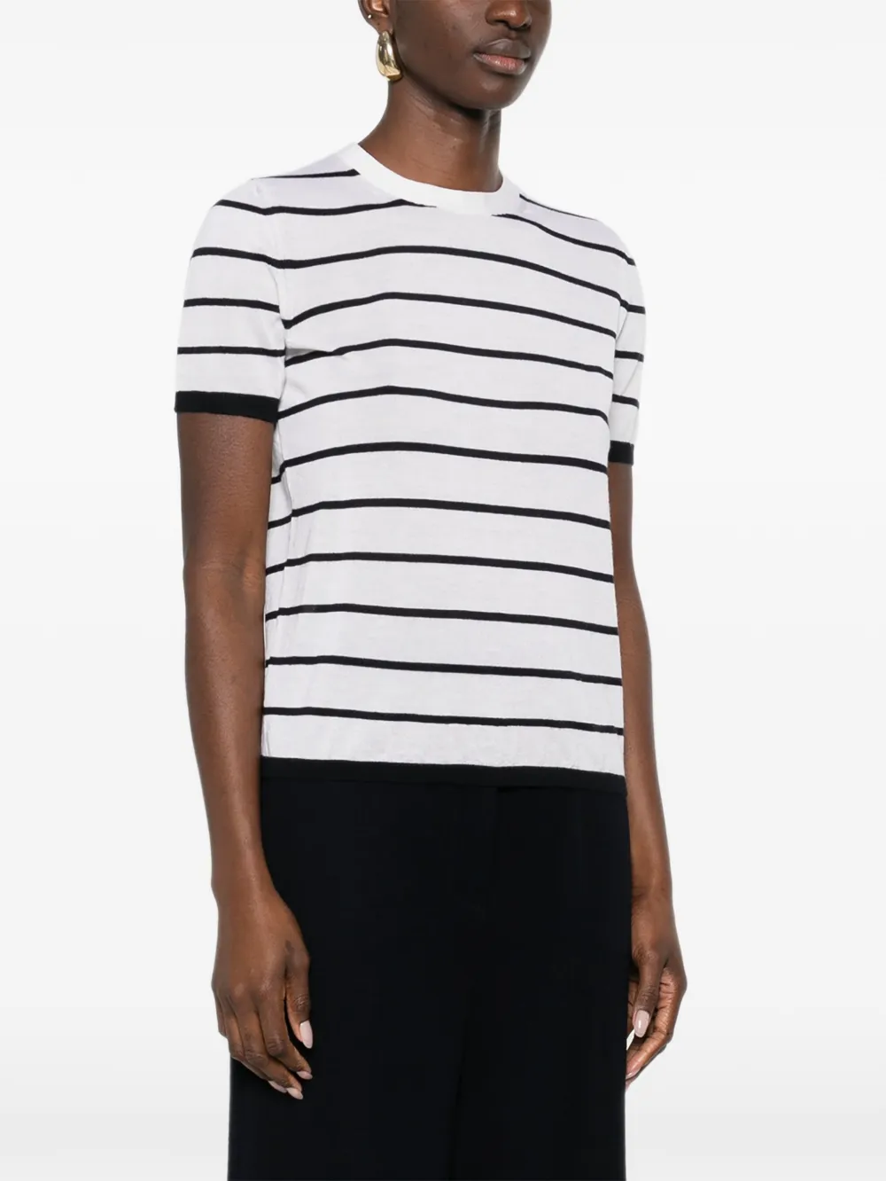 Max Mara Gestreept T-shirt Wit