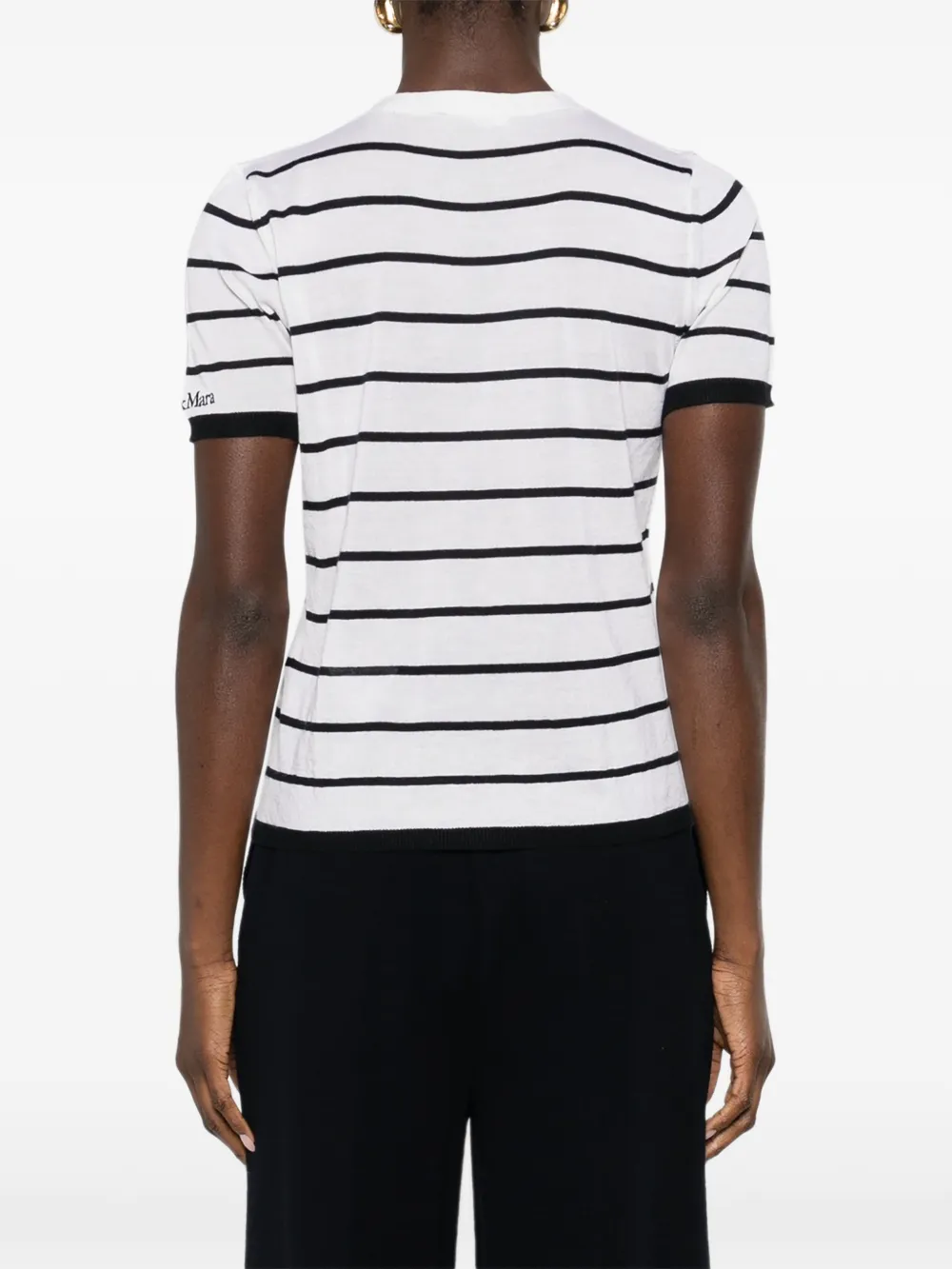 Max Mara Gestreept T-shirt Wit