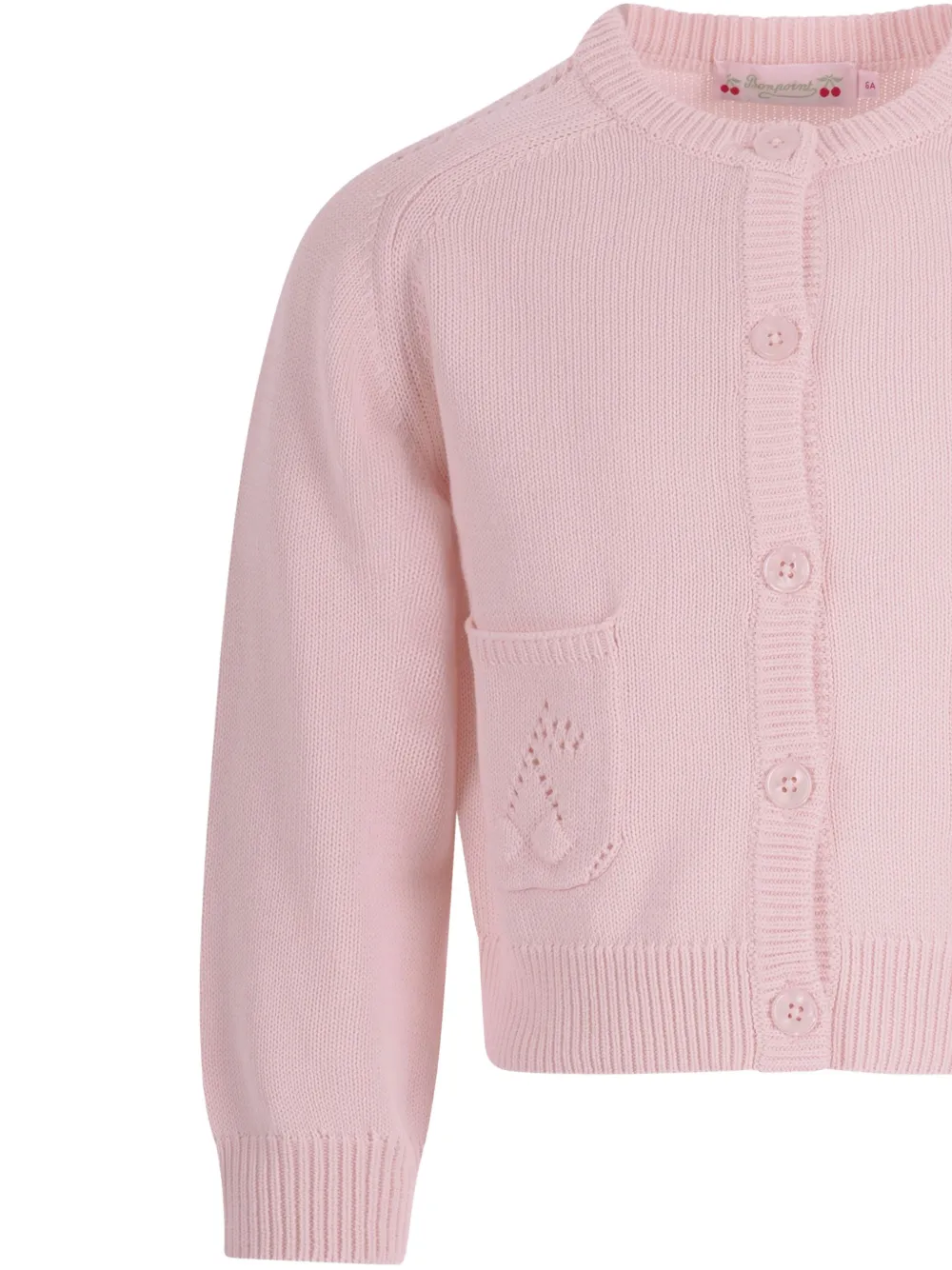  Bonpoint Cherry-motif Cardigan - Pink 
