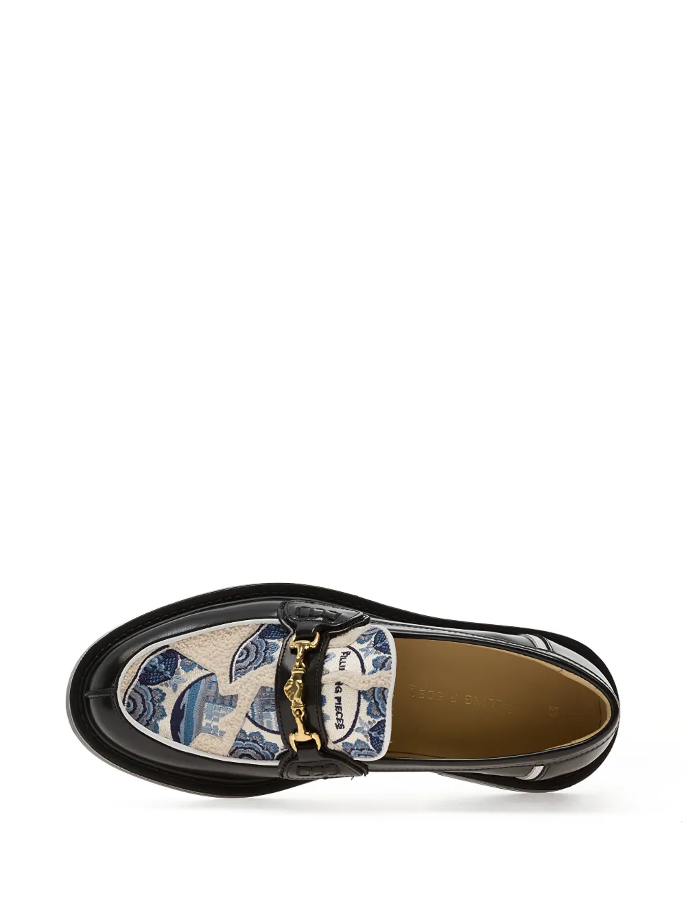 Filling Pieces Loafers met patroon Zwart