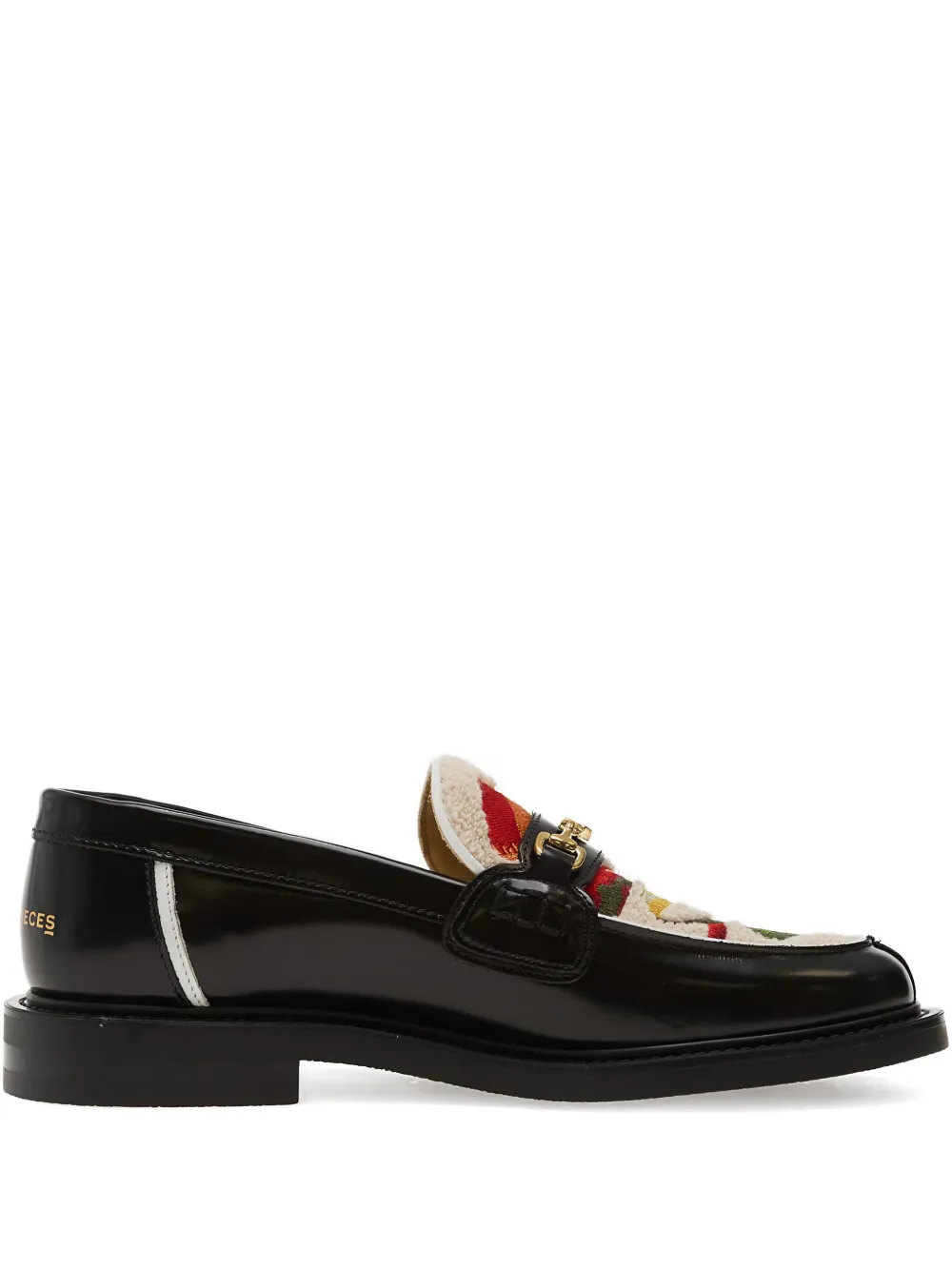 Filling Pieces embroidered chain loafers - Nero