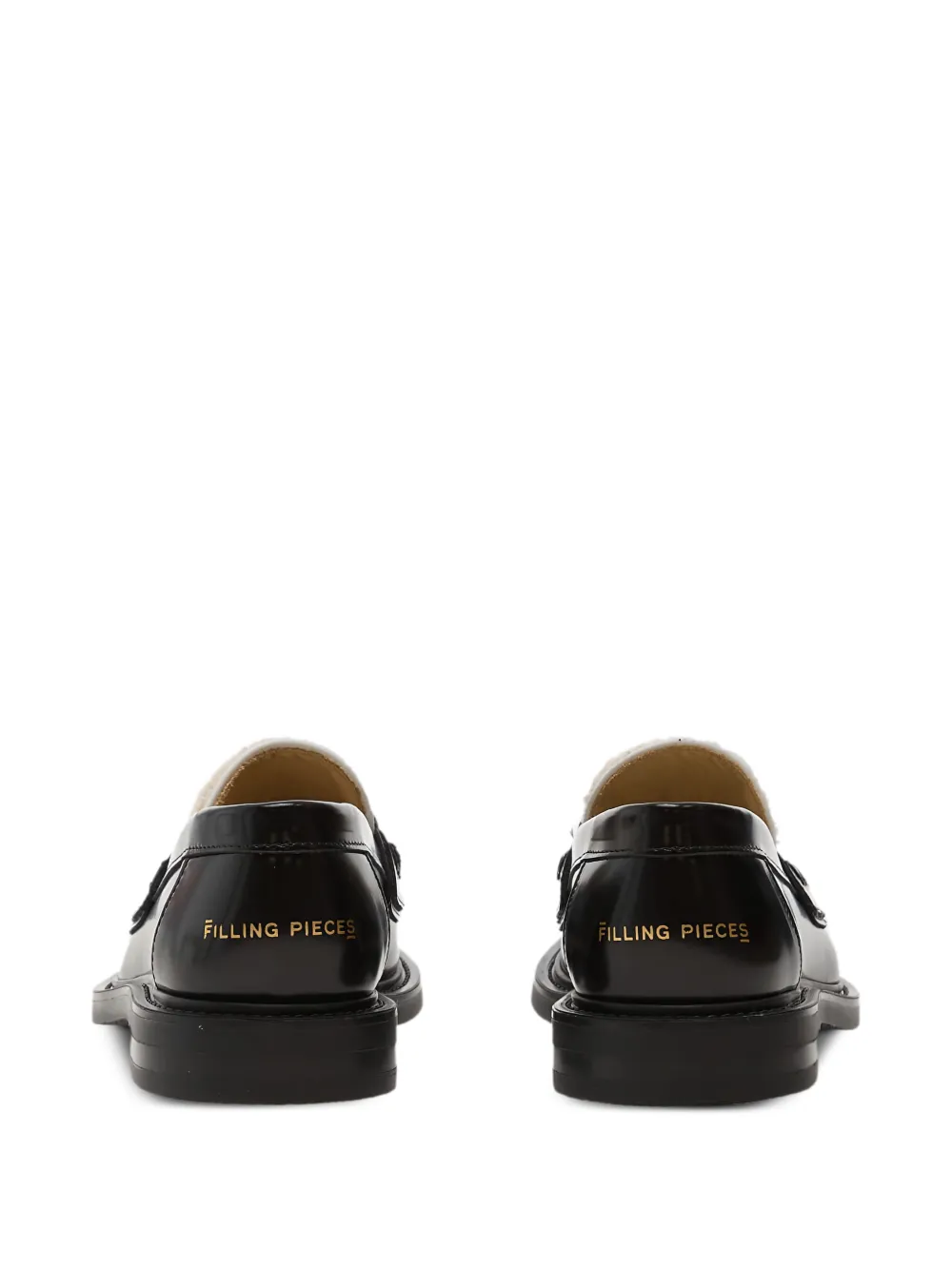 Filling Pieces Loafers met borduurwerk Zwart