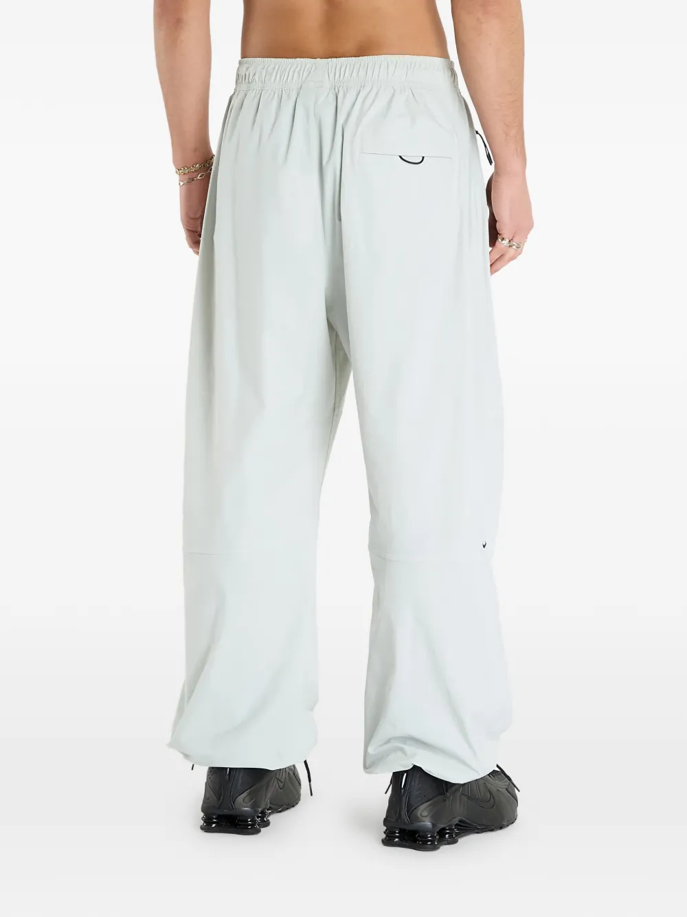 Nike logo elasticated-waistband track pants - Grijs