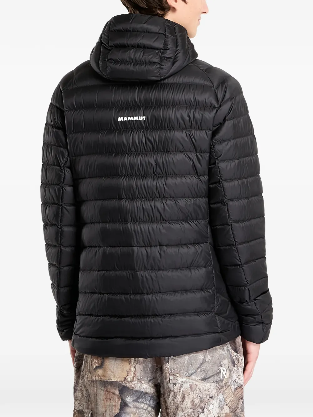  Mammut Logo Hooded Jacket - Black 