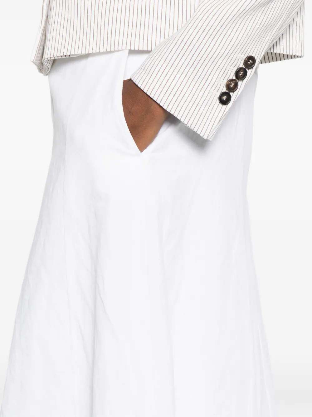 Brunello Cucinelli Flared maxi-rok Wit