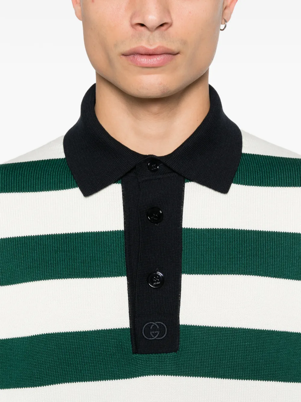 Gucci Gestreept poloshirt Groen