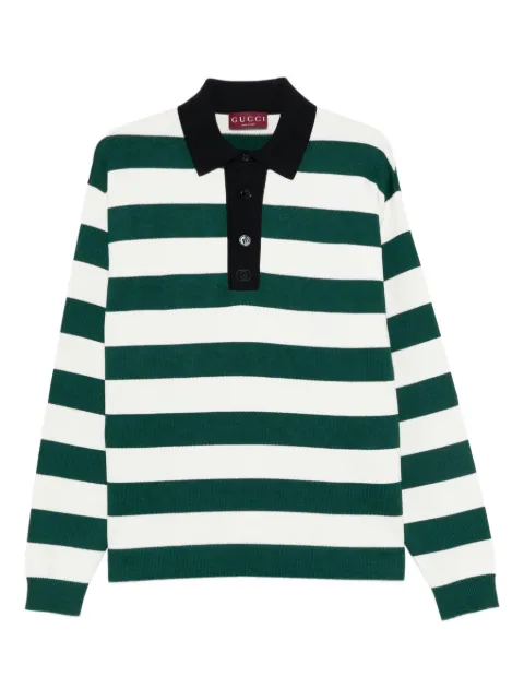 Gucci striped-pattern polo shirt