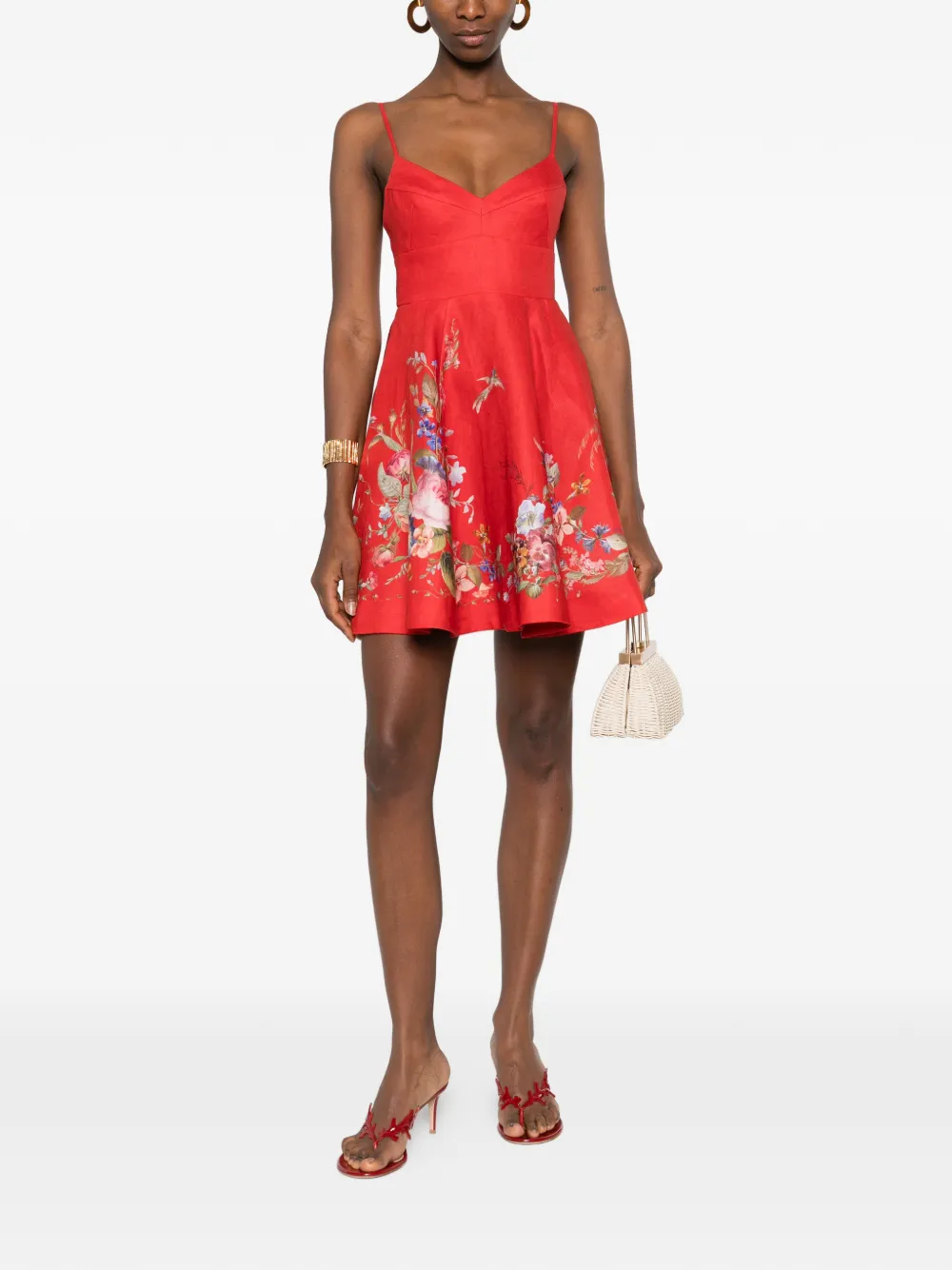 ZIMMERMANN Patience mini-jurk - Rood