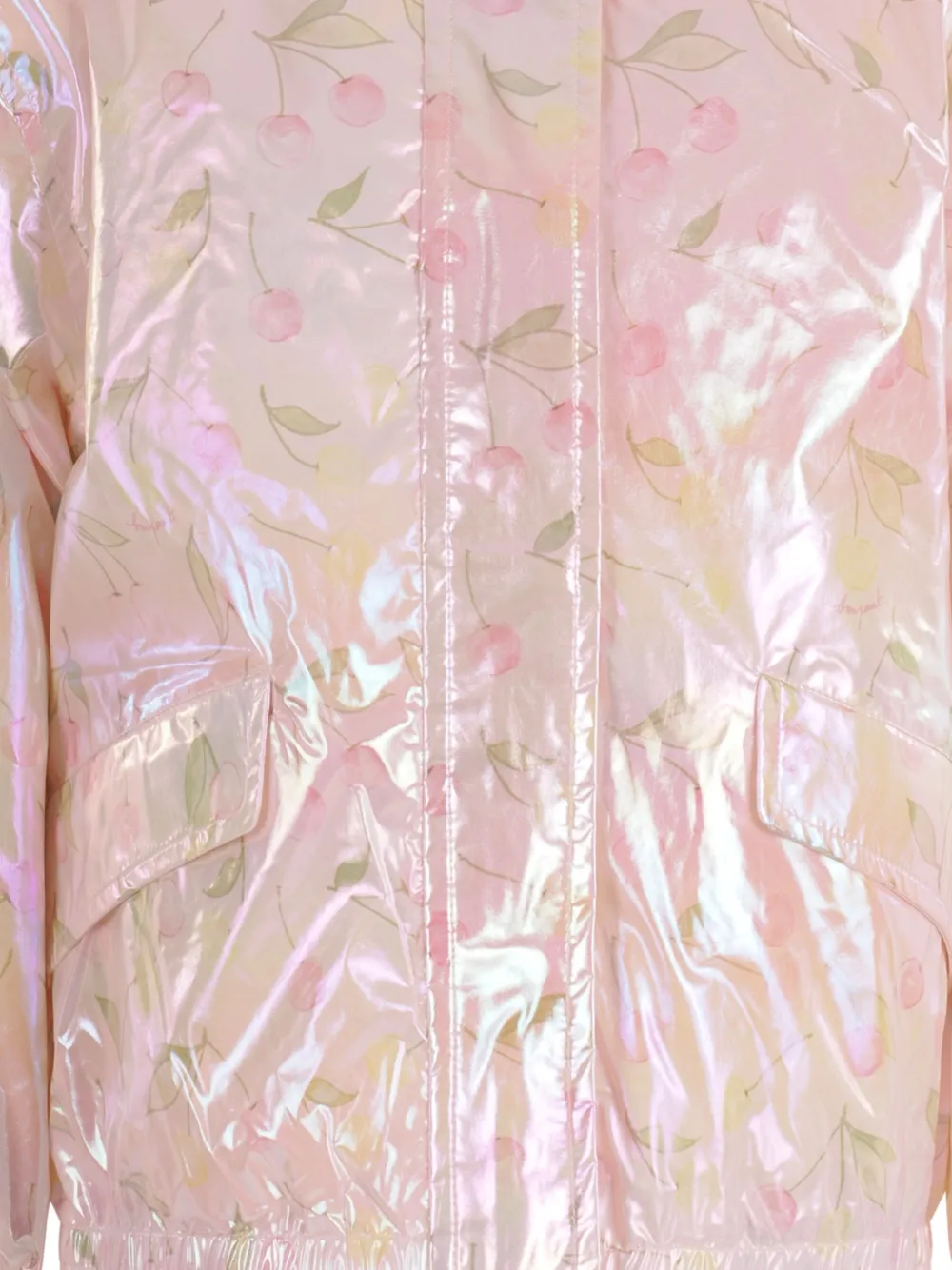 Bonpoint Jack met capuchon met kersenprint Roze