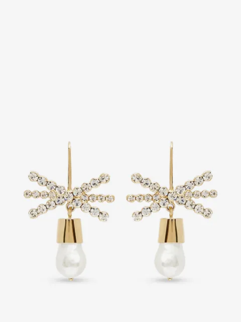 ERDEM crystal bow earrings