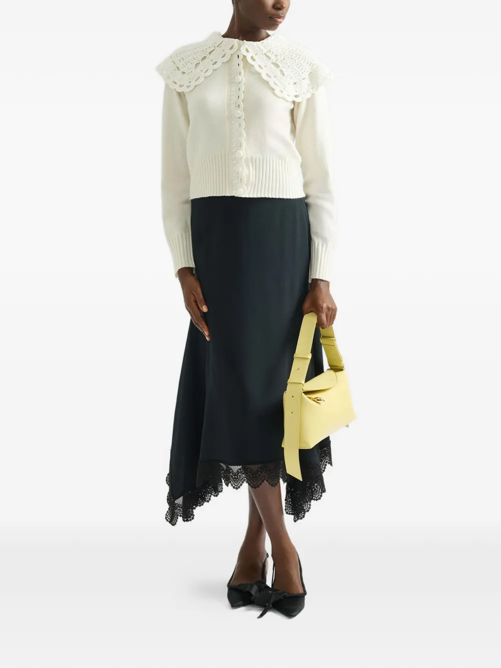  Erdem Crochet-collar Cardigan - Neutrals 