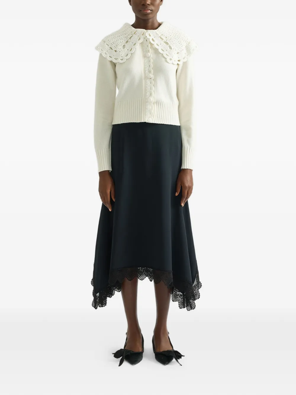  Erdem Crochet-collar Cardigan - Neutrals 