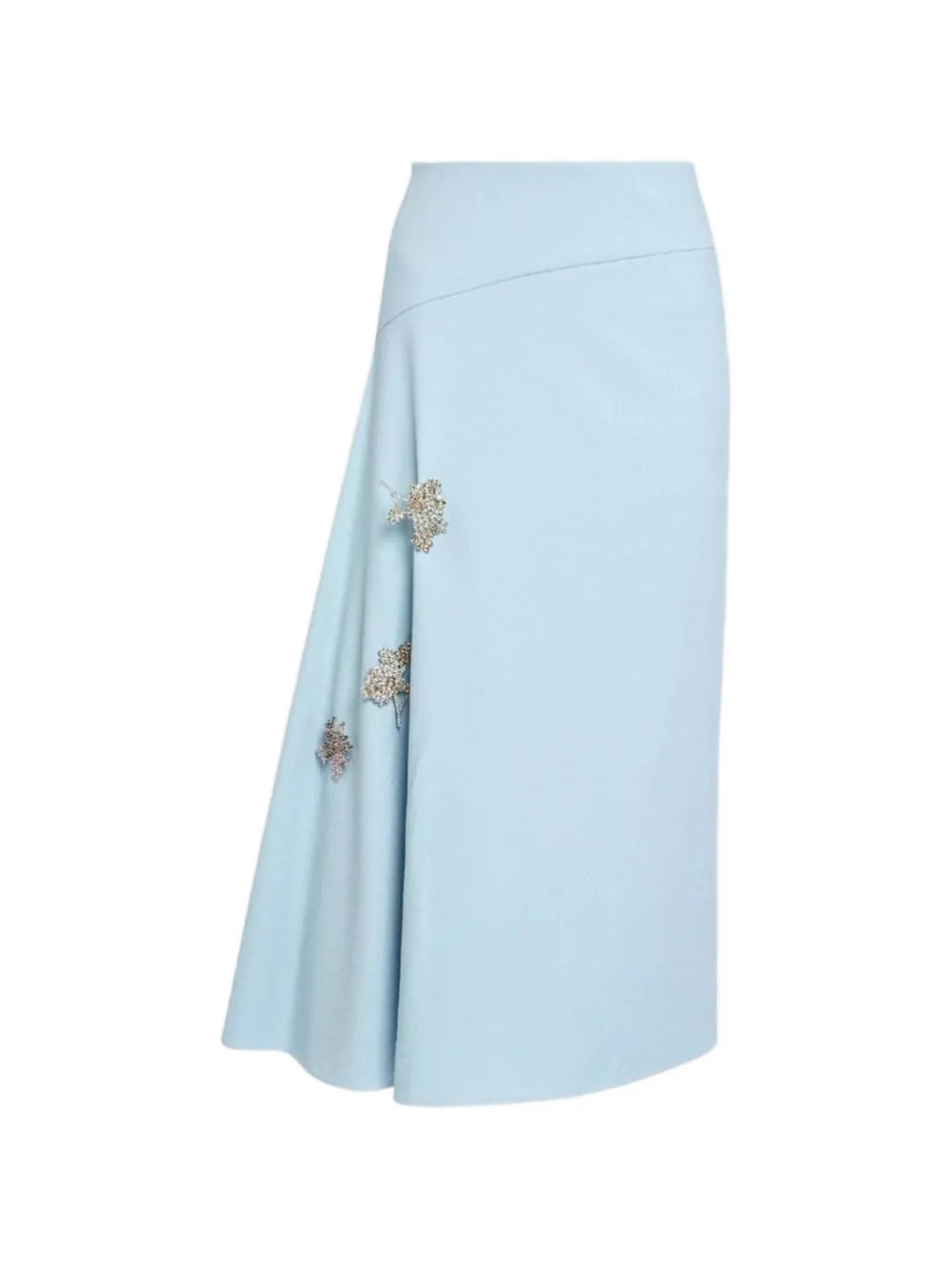 ERDEM Gonna drappeggiata con decorazione - Blu