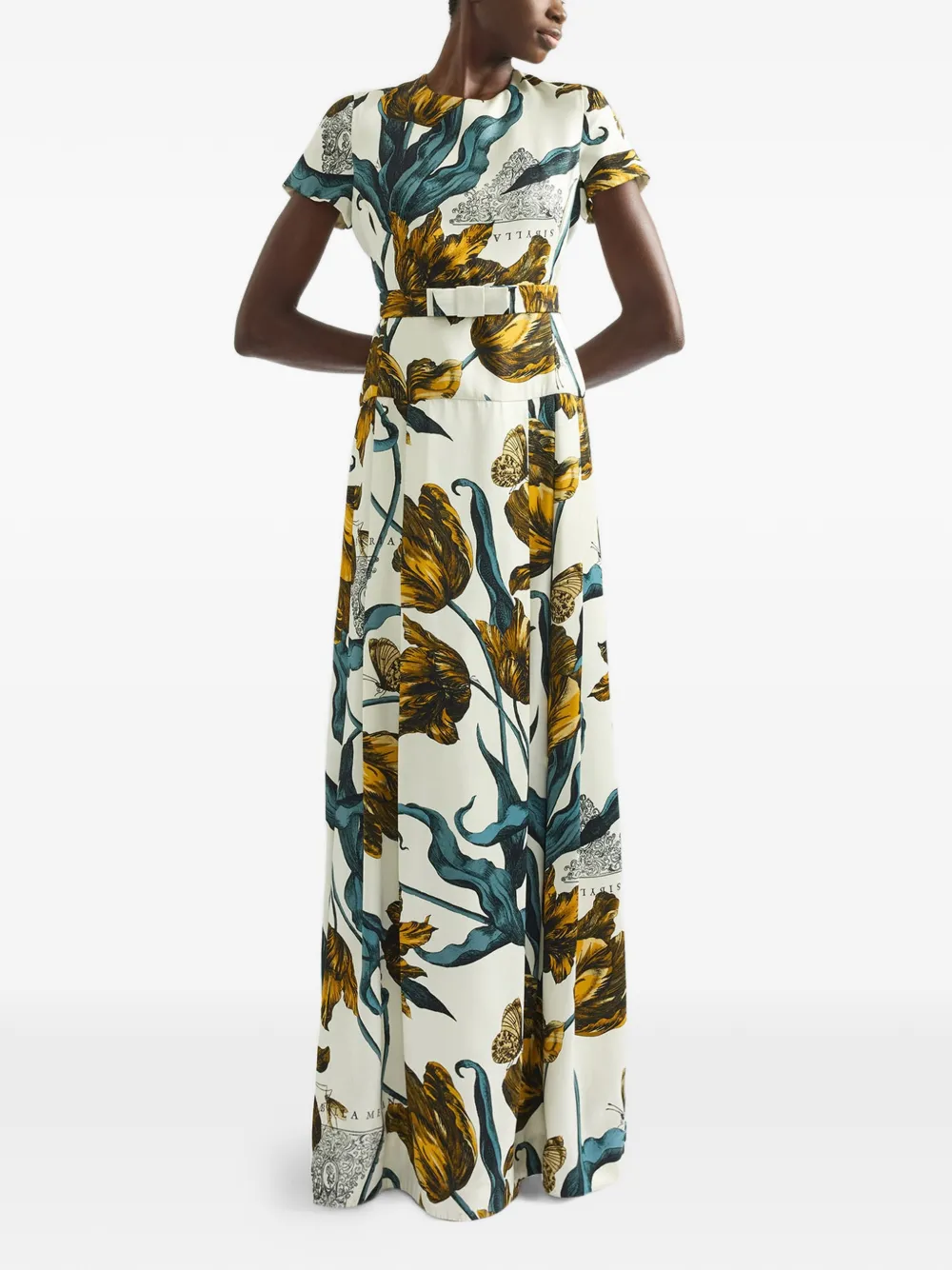  Erdem Floral Print Dress - Neutrals 